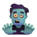 Man zombie 3D animated emoji