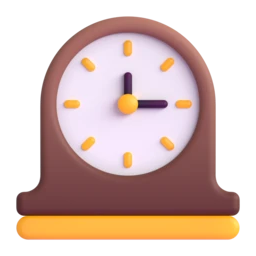 Mantelpiece clock animated emoji