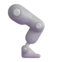 Mechanical leg 3D animated emoji