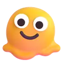 Melting face 3D animated emoji