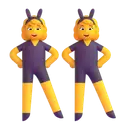 Men with bunny ears 3D animated emoji