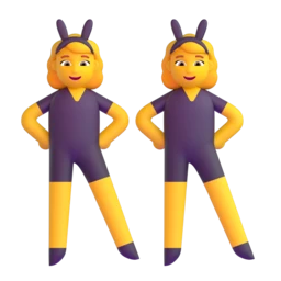 Men with bunny ears animated emoji
