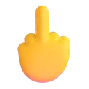 Middle finger 3D animated emoji