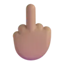 Middle finger: medium skin tone 3D animated emoji