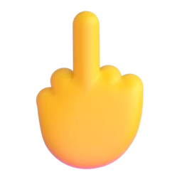 Middle finger animated emoji