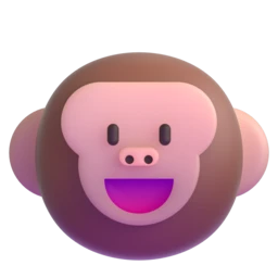 Monkey face animated emoji