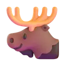 Moose 3D animated emoji