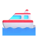 Motor boat 3D animated emoji