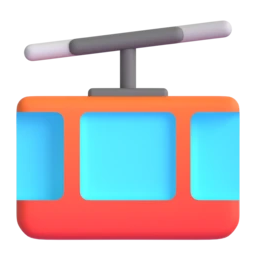 Mountain cableway animated emoji