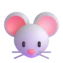 Mouse face 3D animated emoji