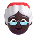 Mrs. Claus: dark skin tone 3D animated emoji