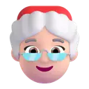 Mrs. Claus: light skin tone 3D animated emoji