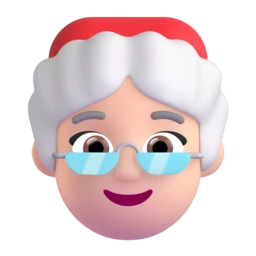 Mrs. Claus: light skin tone animated emoji