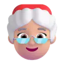 Mrs. Claus: medium-light skin tone 3D animated emoji
