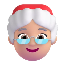 Mrs. Claus: medium-light skin tone animated emoji