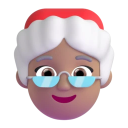 Mrs. Claus: medium skin tone animated emoji