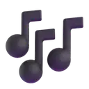 Musical notes 3D animated emoji