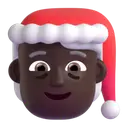 Mx claus: dark skin tone 3D animated emoji