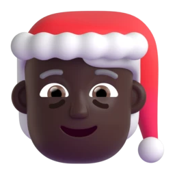 Mx claus: dark skin tone animated emoji