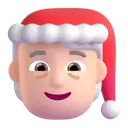 Mx claus: light skin tone 3D animated emoji