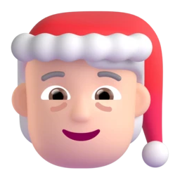 Mx claus: light skin tone animated emoji
