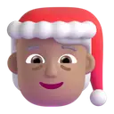 Mx claus: medium skin tone 3D animated emoji