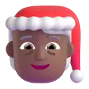 Mx claus: medium-dark skin tone 3D animated emoji