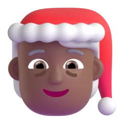 Mx claus: medium-dark skin tone animated emoji