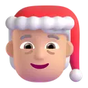 Mx claus: medium-light skin tone 3D animated emoji