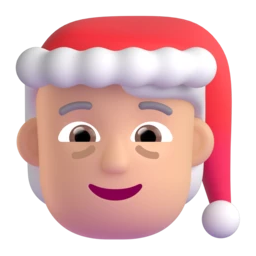 Mx claus: medium-light skin tone animated emoji