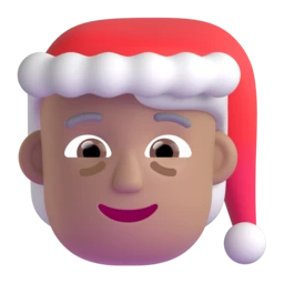 Mx claus: medium skin tone animated emoji