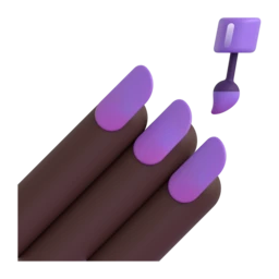 Nail polish: dark skin tone animated emoji