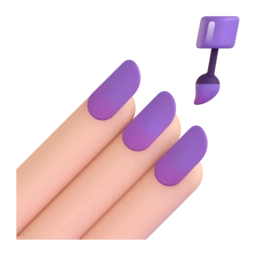 Nail polish: light skin tone animated emoji