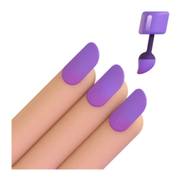Nail polish: medium-light skin tone animated emoji