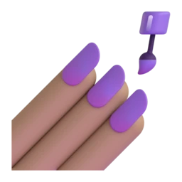 Nail polish: medium skin tone animated emoji