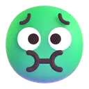 Nauseated face 3D animated emoji