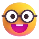 Nerd face 3D animated emoji