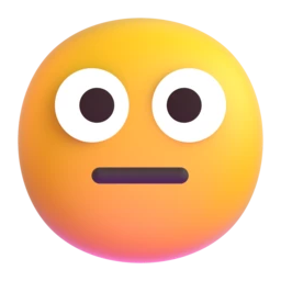Neutral face animated emoji
