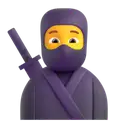 Ninja 3D animated emoji