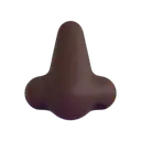 Nose: dark skin tone 3D animated emoji