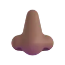 Nose: medium-dark skin tone 3D animated emoji