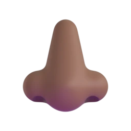Nose: medium-dark skin tone animated emoji