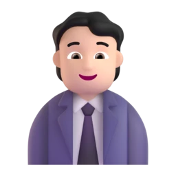Office worker: light skin tone animated emoji
