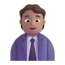 Office worker: medium skin tone 3D animated emoji