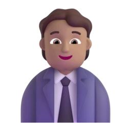 Office worker: medium skin tone animated emoji
