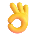 OK hand 3D animated emoji