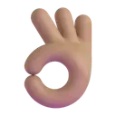 OK hand: medium skin tone 3D animated emoji