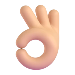 OK hand: medium-light skin tone animated emoji