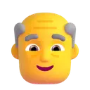 Old man 3D animated emoji