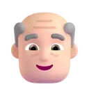 Old man: light skin tone 3D animated emoji